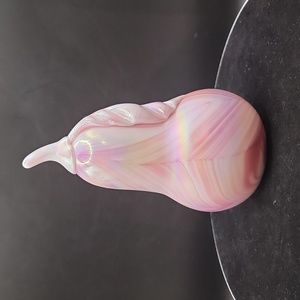Gibson 1998 Pink Pearl Pear Paperweight
